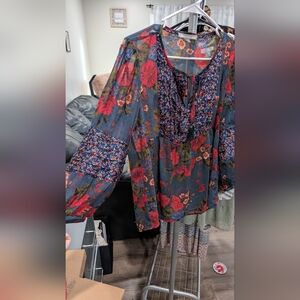 Daniel Rainn Multicolor Floral Blouse